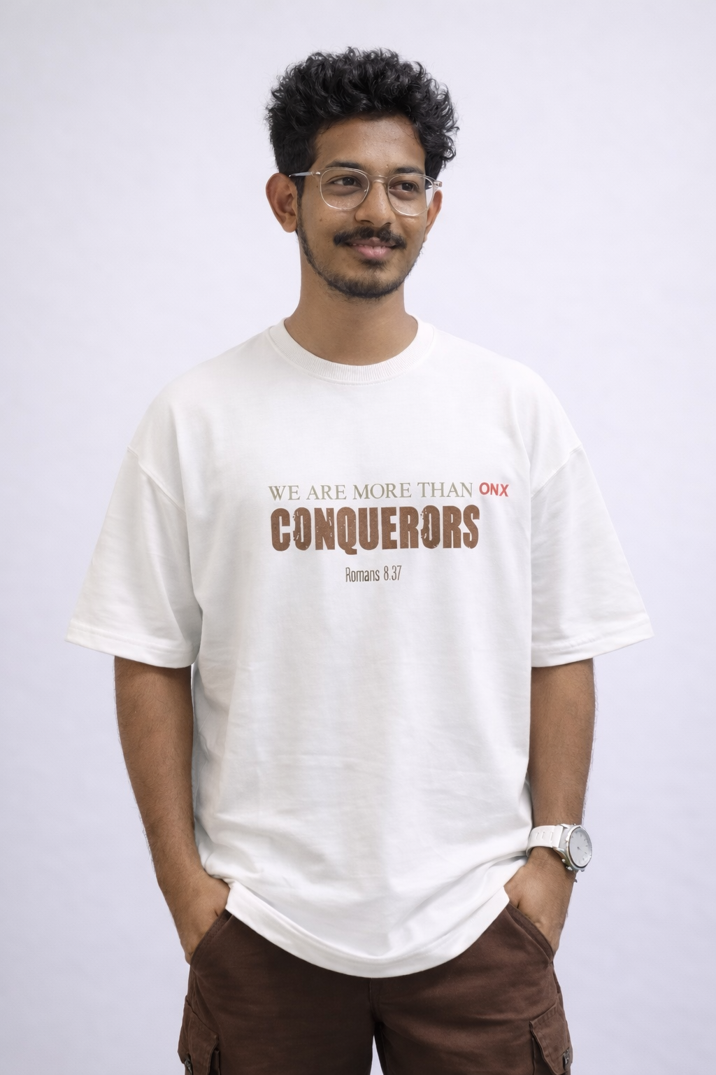 DAVID AND GOLIATH WHITE PRIMIUM OVERSIZED T-SHIRT