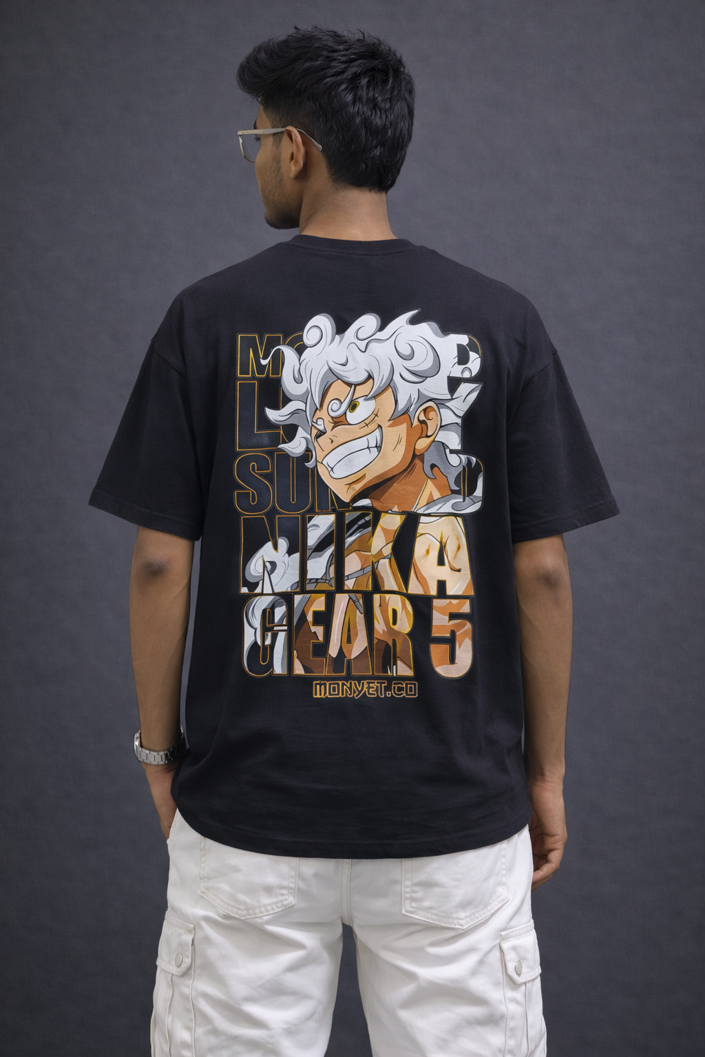 MONYET ANIME PRIMIUM BLACK OVERSIZED T-SHIRT