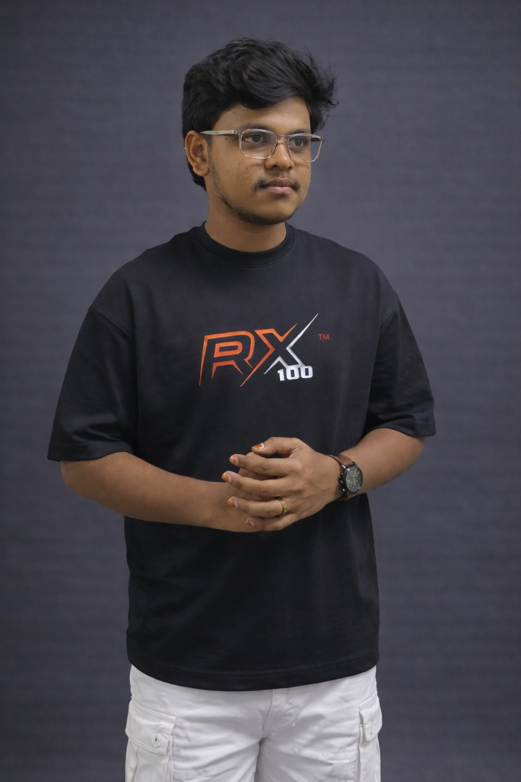 RX 100 PRIMIUM BLACK OVERSIZED T-SHIRT