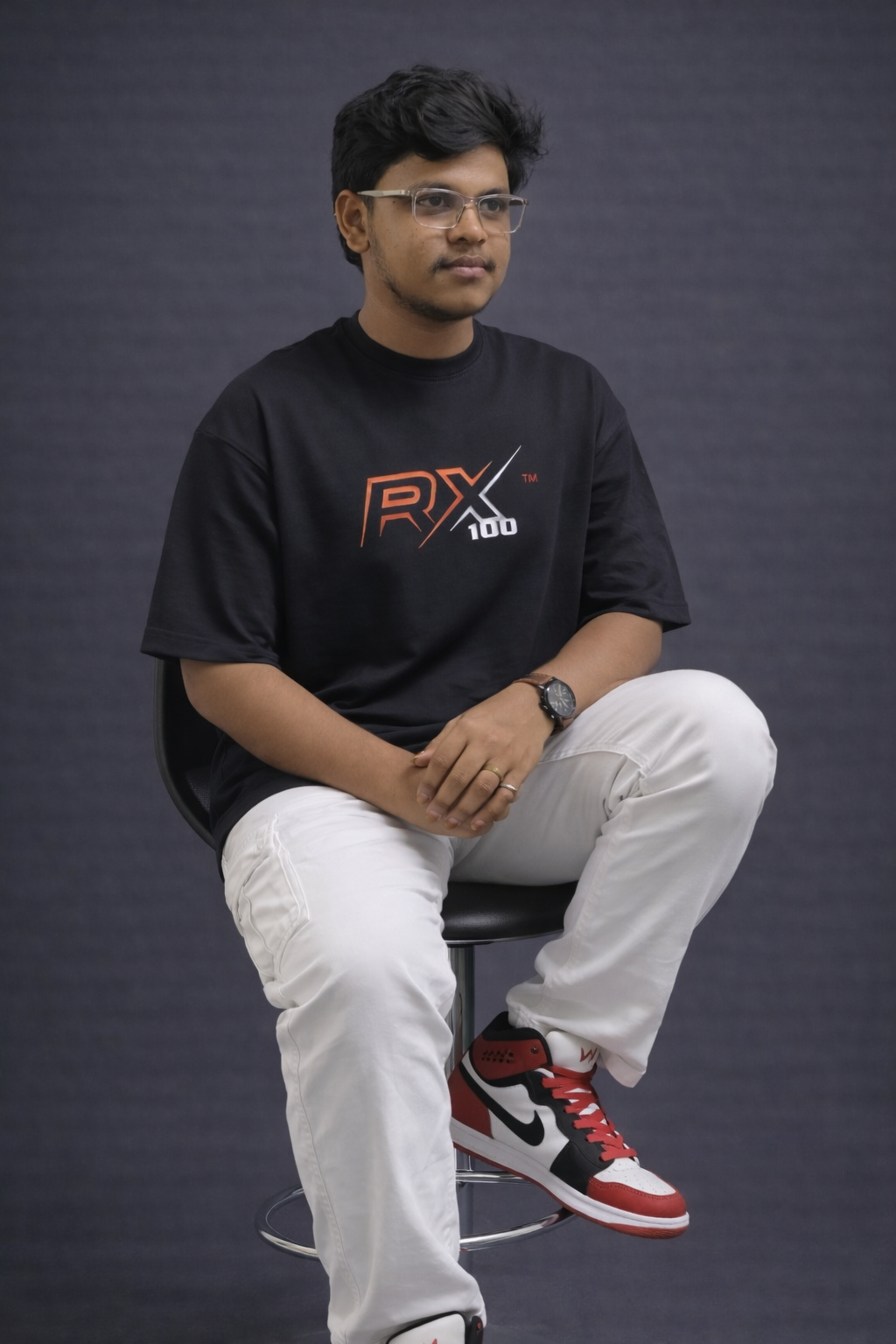 RX 100 PRIMIUM BLACK OVERSIZED T-SHIRT